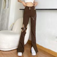 Katoen Vrouwen Jeans Brown stuk