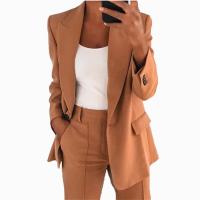 Polyester Women Suit Coat patchwork Solid PC