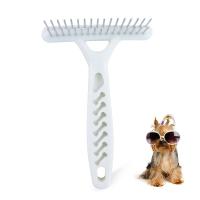 Plastic Cement & Steel Pet Comb white PC