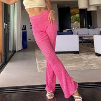 Polyester Pantalon long femme Tricoté Solide pièce