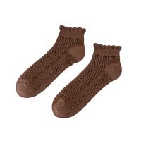 Cotton Women Boat Socks breathable jacquard : Lot