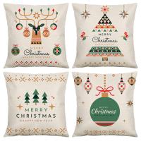 Linen Throw Pillow Covers without pillow inner & christmas design PC