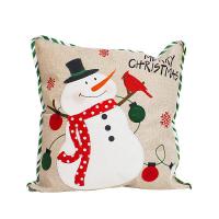 Jute Throw Pillow Covers without pillow inner & christmas design mixed colors PC