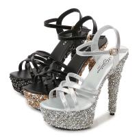 Patent Leather buckle & Stiletto High-Heeled Shoes Pair