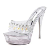 PVC Stiletto High-Heeled Shoes Pair