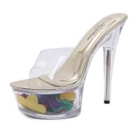 PVC Stiletto High-Heeled Shoes Pair