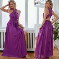 Mousseline Robe d’une seule pièce Solide Violet pièce