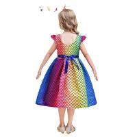 Polyester Robe d’une seule pièce de fille Imprimé plus de couleurs pour le choix pièce