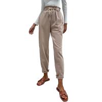 Polyester Vrouwen Casual Broek Solide Kaki stuk