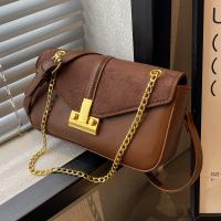 PU Leather Shoulder Bag with chain & soft surface PC