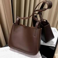 PU Leather Shoulder Bag large capacity & soft surface Solid PC