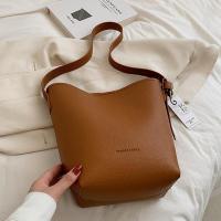 PU Leather Bucket Bag Shoulder Bag soft surface Solid PC