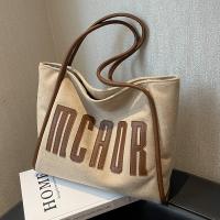 PU Leather & Suede Shoulder Bag large capacity & soft surface letter PC