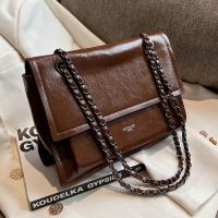 PU Leather Shoulder Bag with chain & soft surface PC