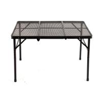 Metal Mesa plegable al aire libre, negro,  trozo