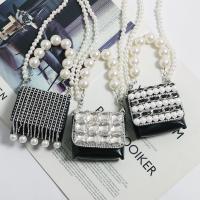 PU Leather Crossbody Bag Mini & with rhinestone Plastic Pearl PC