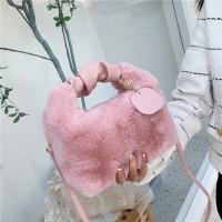 Plush Handbag soft surface & attached with hanging strap Solid PC