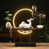 Porcelain Multifunction Backflow Burner for home decoration & with LED lights handmade PC