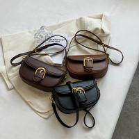 PU Leather Saddle Crossbody Bag soft surface PC