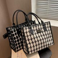 Cloth Handbag large capacity & soft surface plaid PC