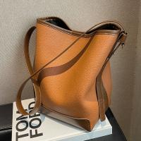 PU Leather Bucket Bag Shoulder Bag soft surface PC