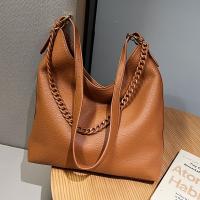 PU Leather Shoulder Bag with chain & soft surface PC