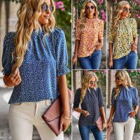 Polyester Slim Women Short Sleeve Shirt shivering PC