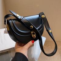 PU Leather Saddle Shoulder Bag soft surface Solid PC