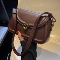 PU Leather Adjustable Strap Shoulder Bag soft surface Solid PC