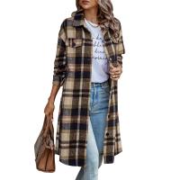 Polyester Frauen Mantel, Plaid, mehr Farben zur Auswahl,  Stück