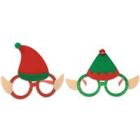 Non-Woven Fabrics Glasses christmas design Plastic Solid Lot