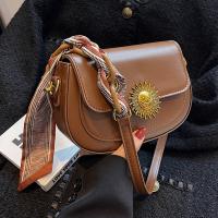 PU Leather with silk scarf Shoulder Bag soft surface PC