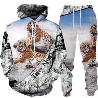 Chemical Fiber & Acrylic With Siamese Cap Men Casual Set & two piece Sweatshirt & Pants printed Set