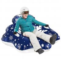 PVC Inflatable Snow Tube printed snowflake pattern blue PC