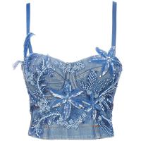 Cotton Slim Camisole blue PC