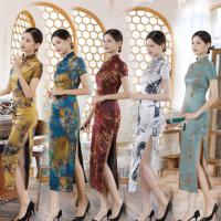 Silk Slim & Plus Size Women Cheongsam side slit PC