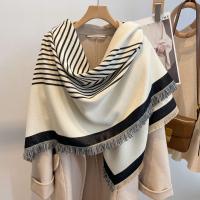 Polyester Tassels Women Scarf thermal striped PC