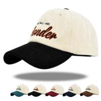 Corduroy Flatcap unisex embroidered letter PC