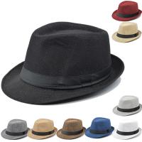 Cotton polyester fabrics Fedora Hat unisex Solid PC