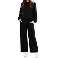 Polyester Ensemble occasionnel de femmes Pantalon long & chemisiers à manches longues Patchwork Solide plus de couleurs pour le choix Ensemble