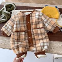 Berber Fleece Slim Crawling Baby Suit patchwork PC