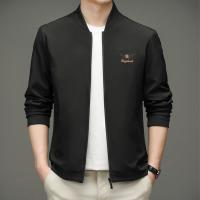 Polyester Slim Men Coat patchwork black PC