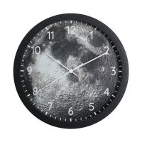 Medium Density Fiberboard & Plastic Cement & Glass Creative & sound control Wall Clock luminated black PC