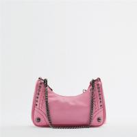 PU Leather Shoulder Bag soft surface & studded PC