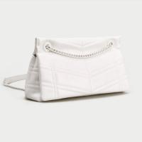 PU Leather Shoulder Bag with chain & soft surface PC