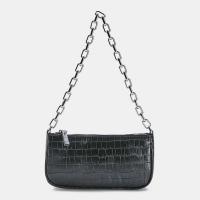 PU Leather Easy Matching Shoulder Bag soft surface crocodile grain PC