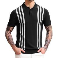 Polyester Tricots d’homme Rayé Noir pièce