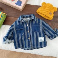 Polyester Junge Shirt, Patchwork, Blau,  Stück