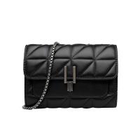 PU Leather Shoulder Bag with chain & soft surface Solid PC