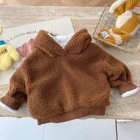 Polyester Sweatshirts pour enfants Patchwork Solide Chameau pièce